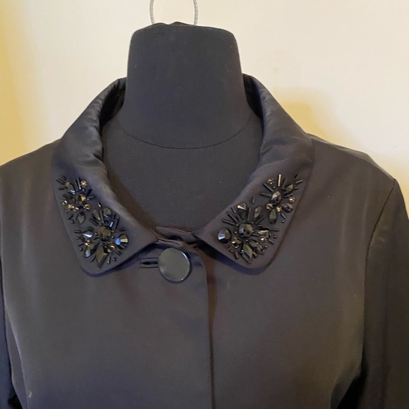 KATE SPADE New York BEADED CRYSTAL COLLAR COAT - Picture 5 of 14